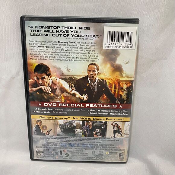 White House Down DVD Channing Tatum Jamie Foxx with Case 2013 Rated PG-13 - Picture 3 of 9
